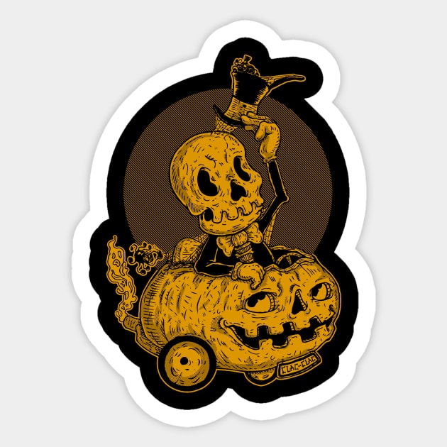 Mr bones for dark garment Sticker by Firebrander